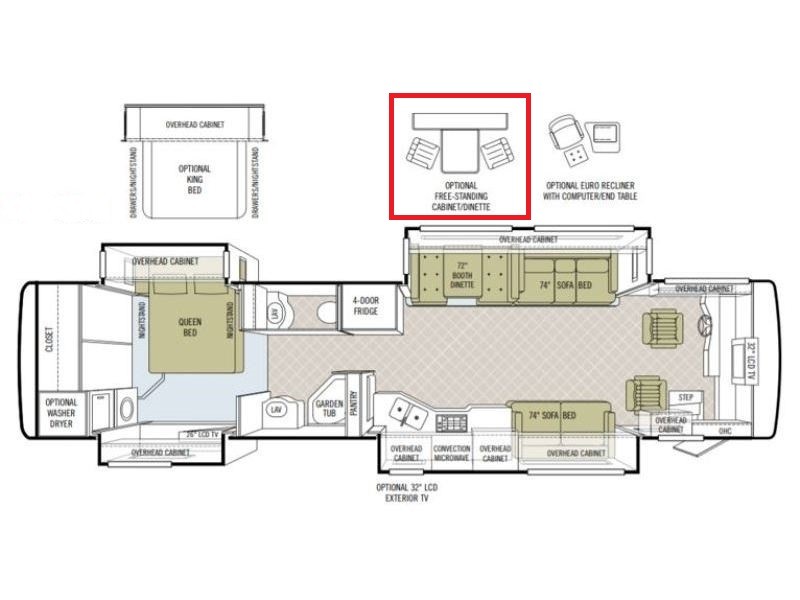 2008 Tiffin Phaeton 40QSH Floorplan