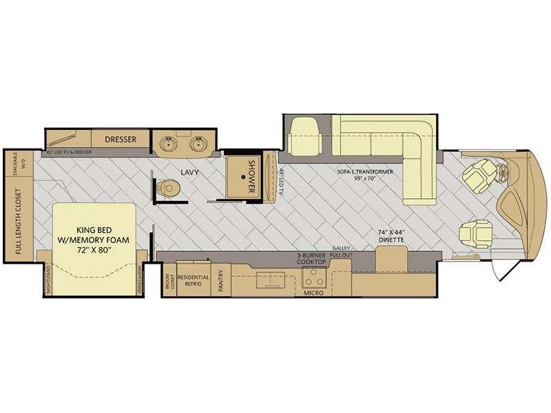2017 Fleetwood Discovery 39F Floorplan