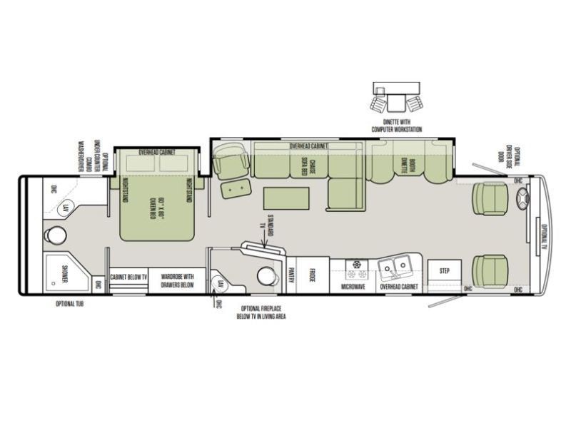 2015 Tiffin Allegro Open Road 36LA Floorplan