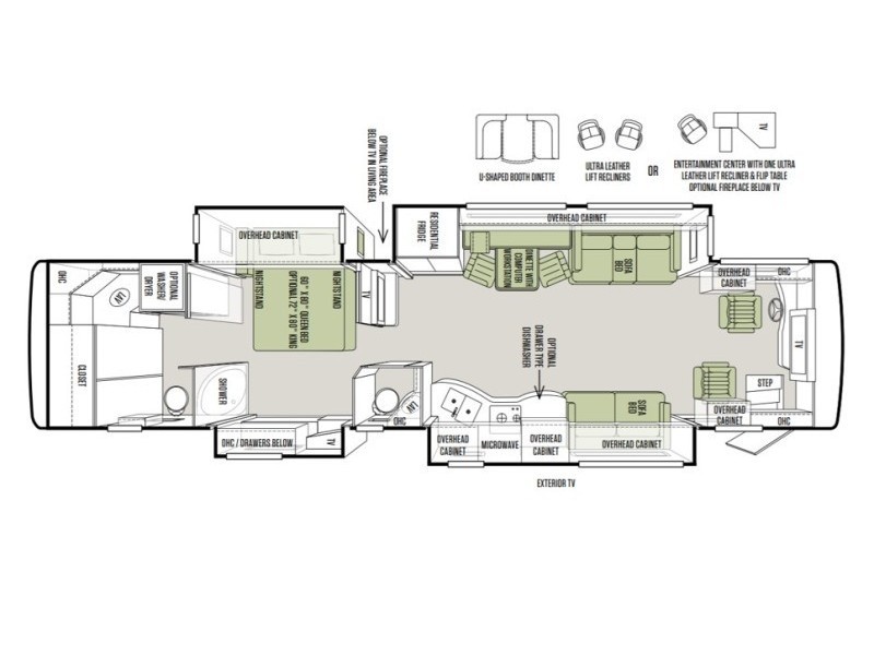 2014 Tiffin Allegro Bus 40QBP Floorplan