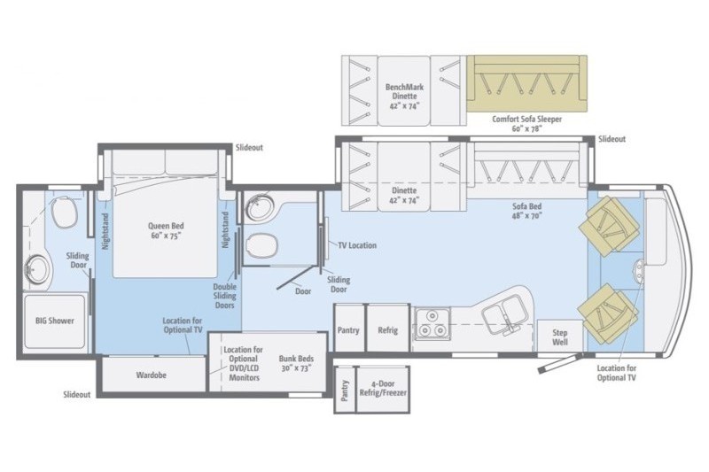 2013 Winnebago Vista 35B Floorplan