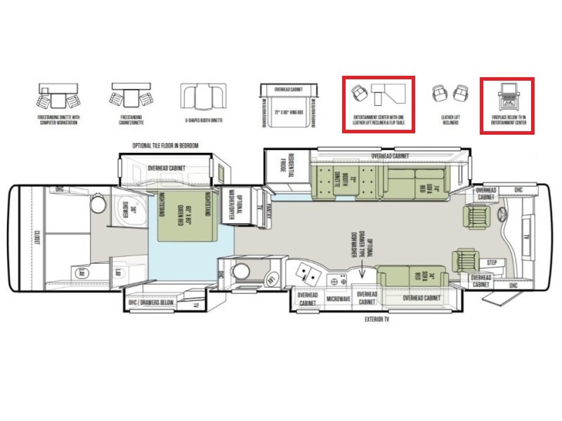 2013 Tiffin Allegro Bus 43QGP Floorplan