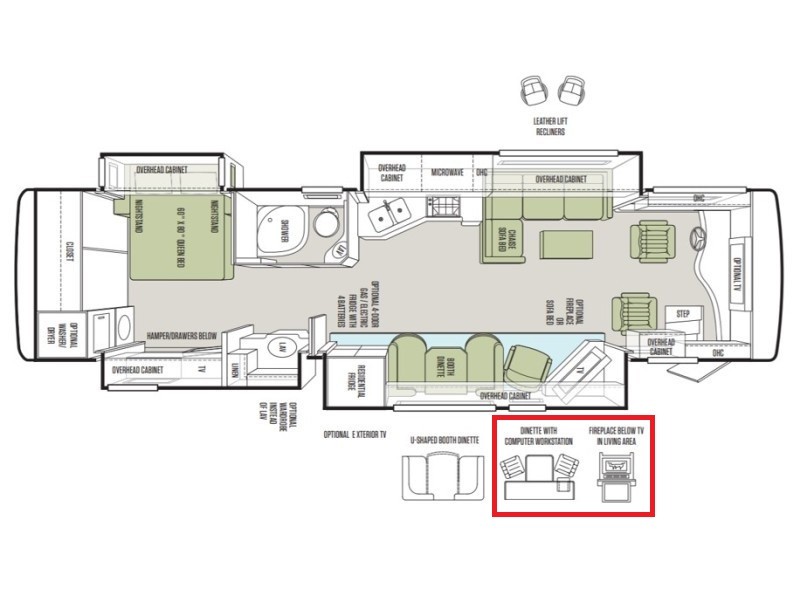 2014 Tiffin Phaeton 36GH Floorplan