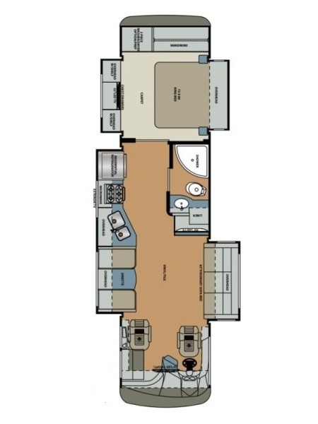 2017 Forest River Berkshire 34QS Floorplan