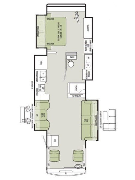 2018 Tiffin Allegro Open Road 34PA Floorplan