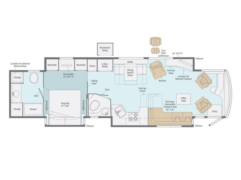 2011 Itasca Ellipse 42QD Floorplan