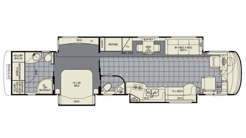 2011 Newmar Essex 4524 Floorplan