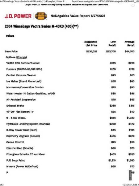 2004 Winnebago Vectra 40KD - 020