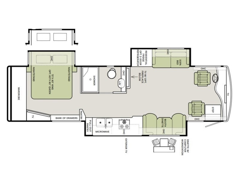 2020 Tiffin Allegro Breeze 33BR Floorplan