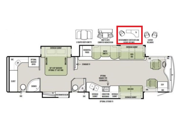 2016 Tiffin Phaeton 40QBH Floorplan