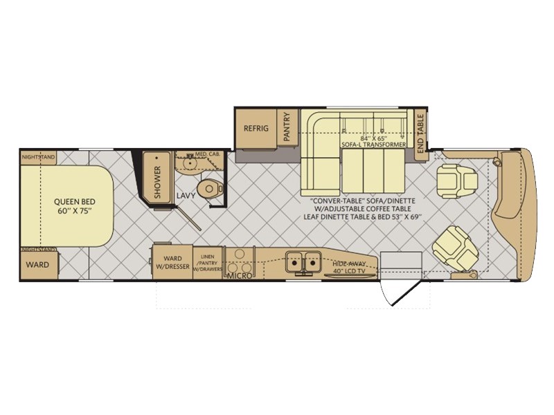 2013 Fleetwood Excursion 33A Floorplan