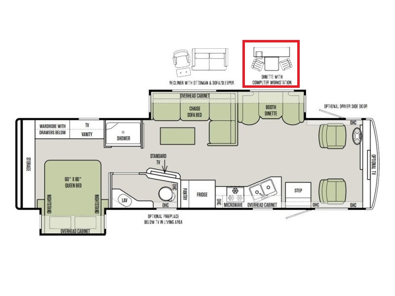 2015 Tiffin Allegro Open Road 31SA Floorplan
