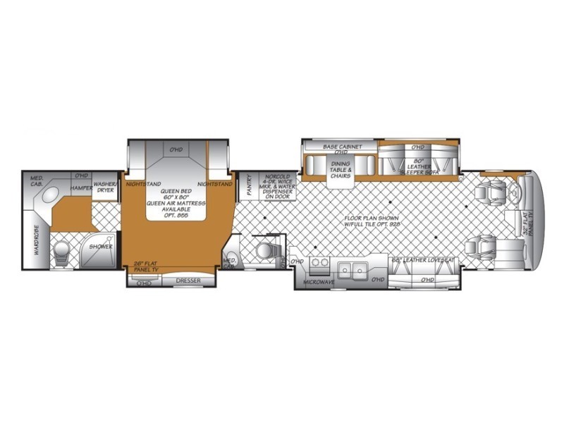 2007 American Coach American Eagle 45E Floorplan