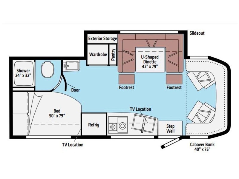 2020 Winnebago View 24J Floorplan