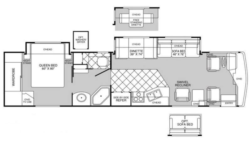 2001 Fleetwood Discovery 37U Floor Plan