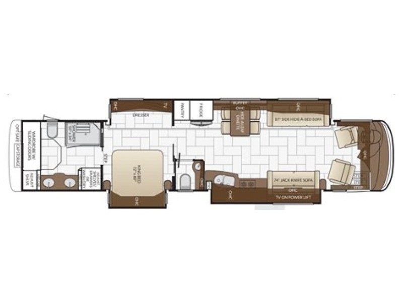 2017 Newmar London Aire 4519  Floor Plan