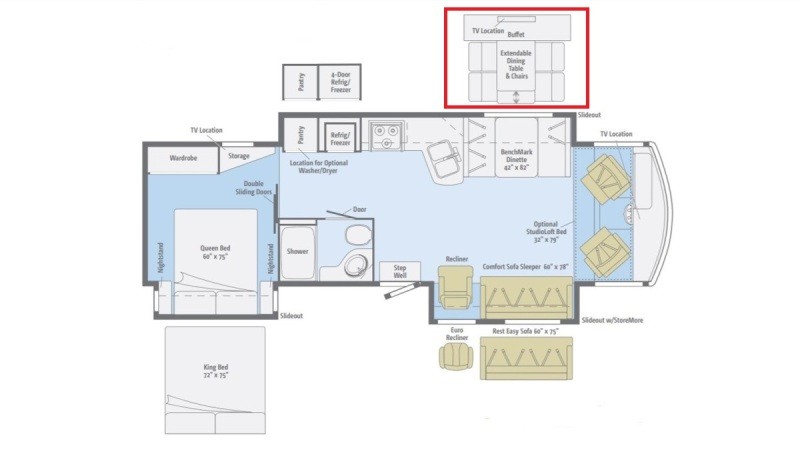 2014 Winnebago Sightseer 33C Floor Plan